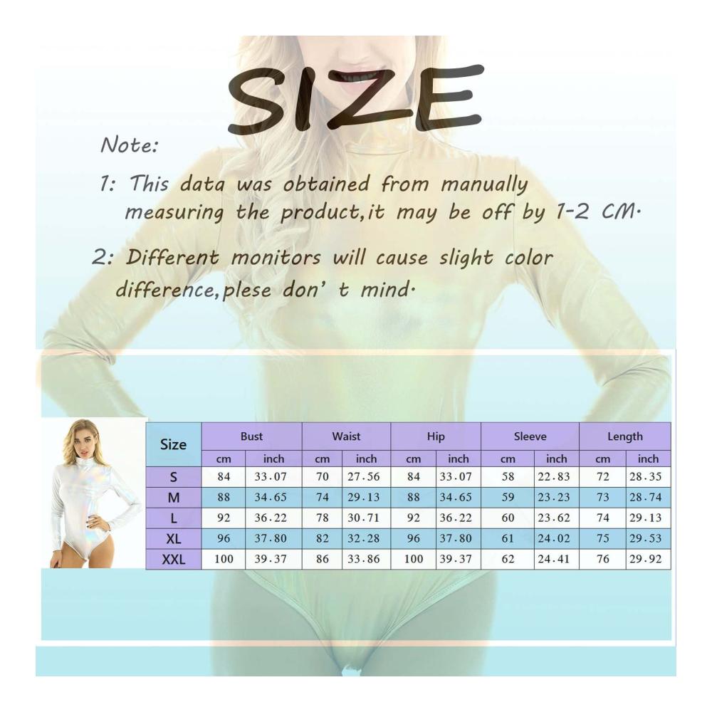 Glänzendes Ballettanzug Damen Langarm Bodysuit Perfekter Tanzbody für Eleganz & Komfort! Metallic Leotard für Damen Stilvoll und bequem ideal für Ballett und Tanz. Jetzt erhältlich