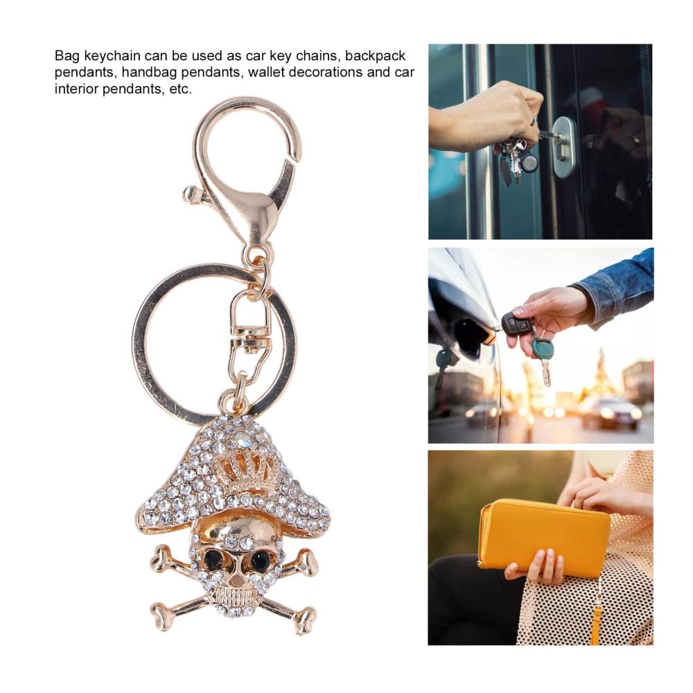 Damen LANTRO JS Schlüsselanhänger Totenkopf-Motiv für Stil und Funktion - Eleganz und Langlebigkeit vereint - Ein Must-have für jeden Look! Siehe Abbildung für Details