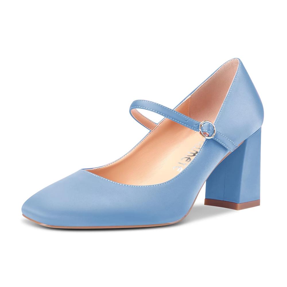 Elegante Castamere Damen Chunky Blockabsatz Pumps für Hochzeit Party & Dress – Hochwertige Mary Jane Schuhe mit hohem Absatz und eckiger Zehenkappe. Stilvoll und bequem