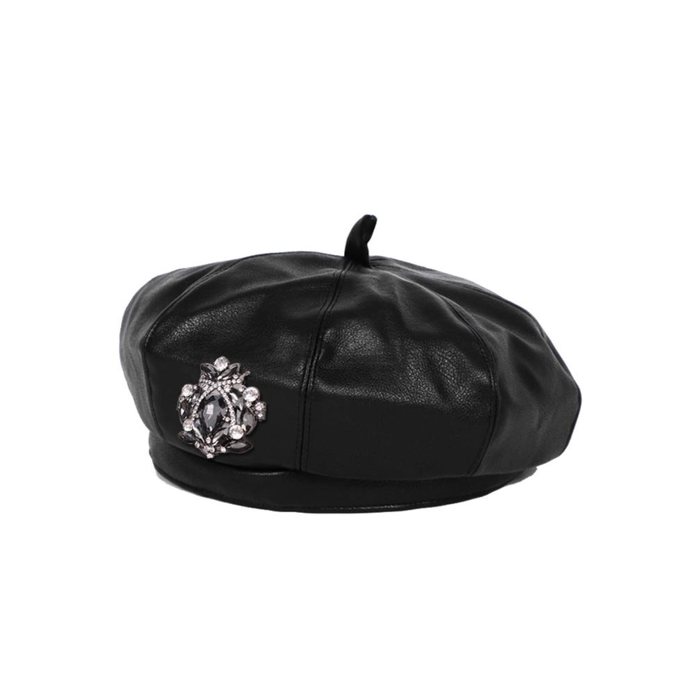 Entdecke den zeitlosen Stil Luxuriöse Damen Baskenmütze aus PU-Leder für Frühling & Herbst. Vintage-Mode trifft auf Eleganz in Schwarz. Jetzt die perfekte Beanie-Beret sichern