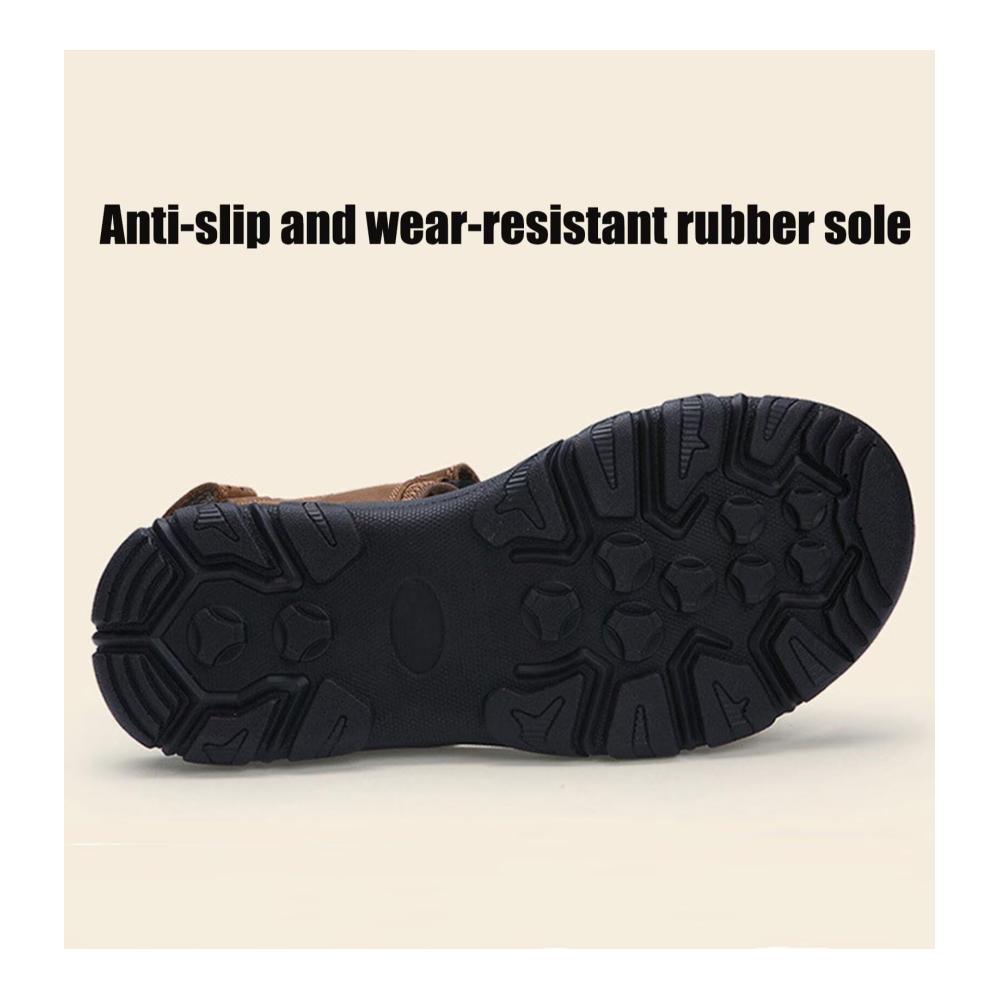 Entdecke die ultimativen Sport- & Outdoorsandalen für Abenteuer pur! Leder Trekkingsandalen für Herren Geschlossene Zehe atmungsaktiv perfekt für Sommer Strand und Wandern