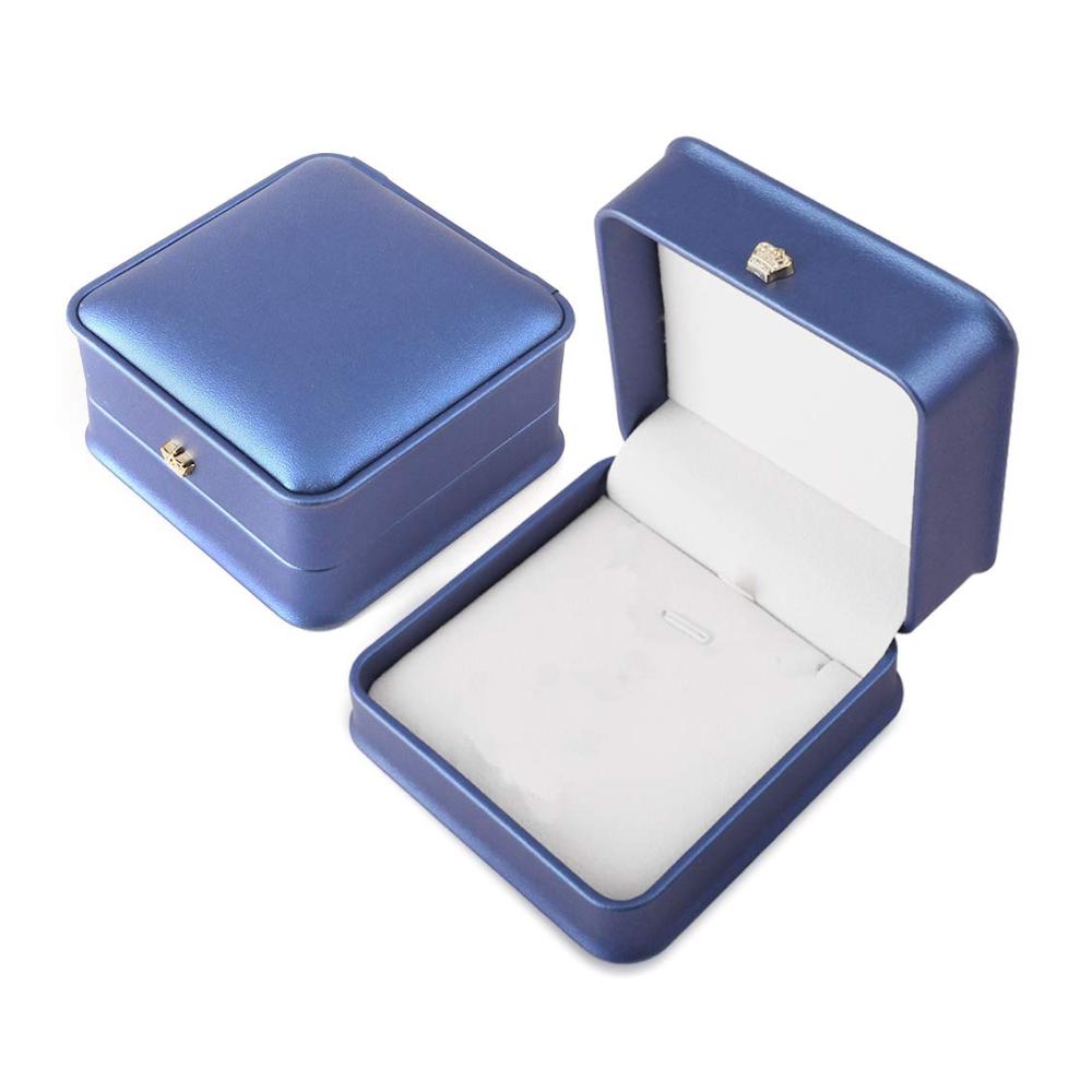 Beste Geschenkbox aus Leder für Schmuck Verlobungs- Eheringe 2er-Pack royalblau