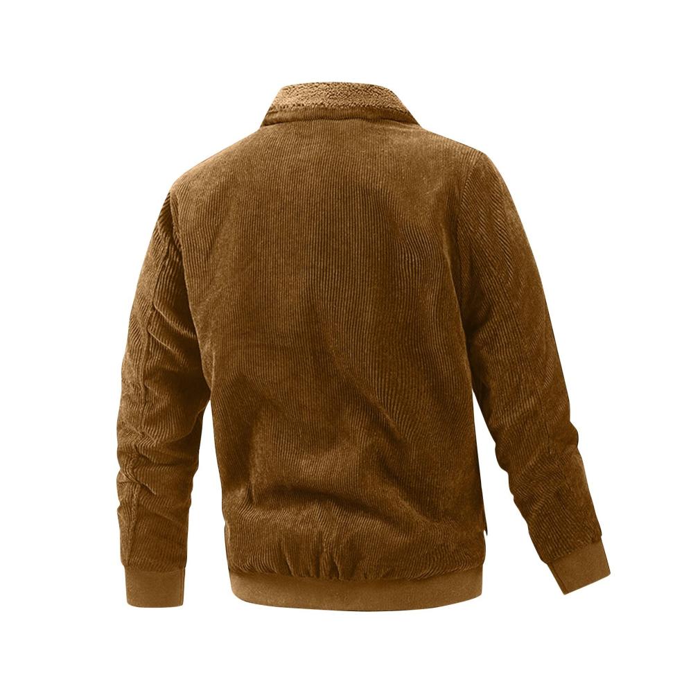 Herren Strickjacke Winterjacke Kapuzenpullover Gym Sweatshirt mit Faserpelzfutter Baumwolle 3-teilig