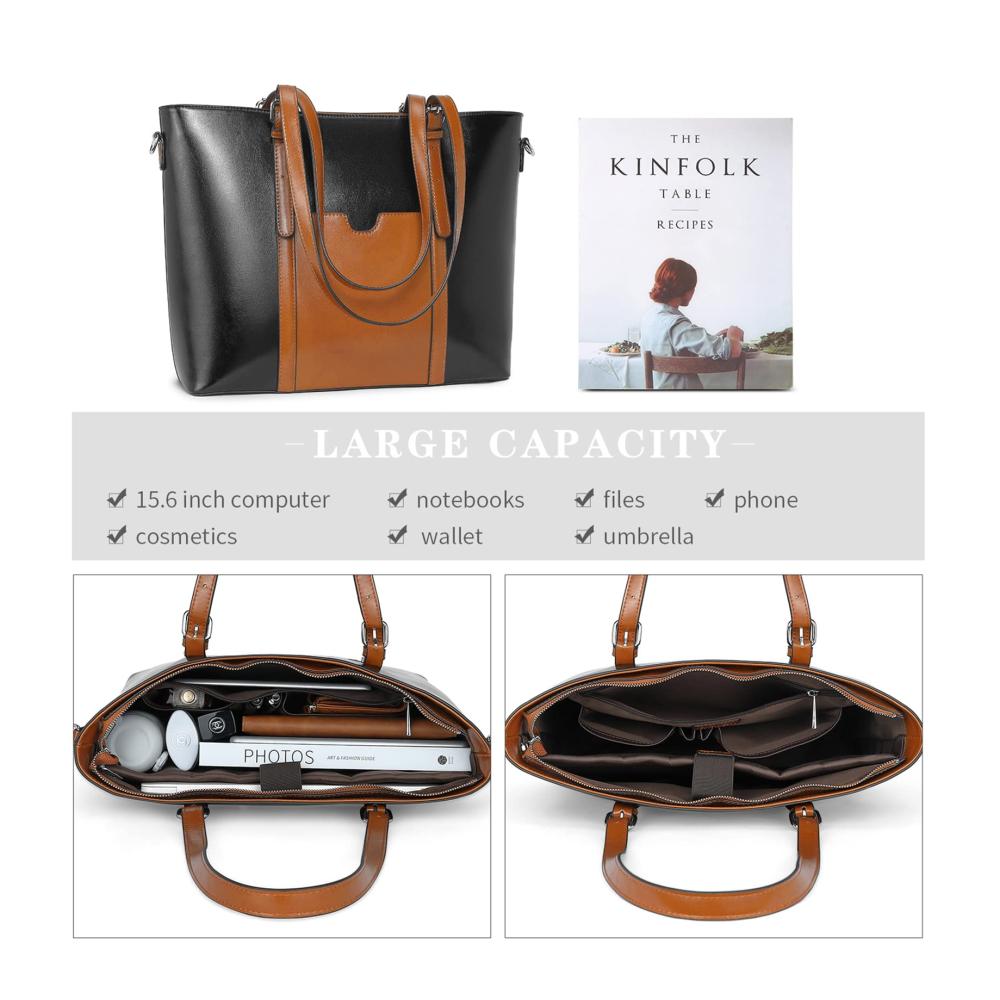 Entdecken Sie Stil und Funktionalität Luxuriöse Damen Aktentasche 15.6 Zoll Laptoptasche aus hochwertigem Kunstleder – Perfekte Arbeitstasche für Büro Schule und Einkaufserlebnisse