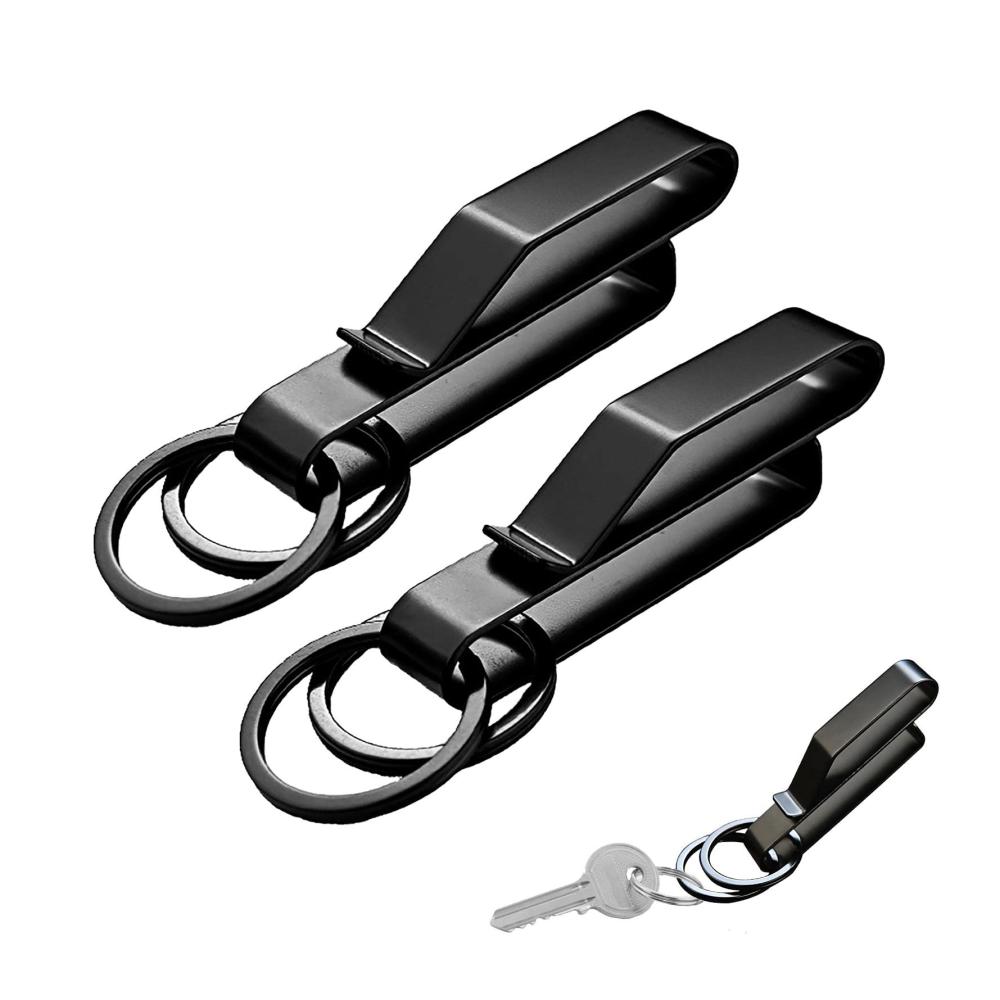 Stilvoller Herren-Schlüsselhalter aus Edelstahl | Metall-Schlüsselclip mit Schnellverschluss | Robuster Autoschlüssel-Organizer | Perfektes Geschenk für Männer