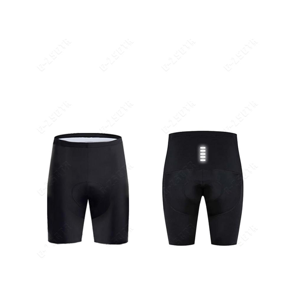 Reflektierende Trägerhose für Biker Schutz-Radhose mit Anti-Schock-Pad Gepolsterte Fahrrad-Shorts für Sicherheit und Komfort Reflective 3 Größe 2XL