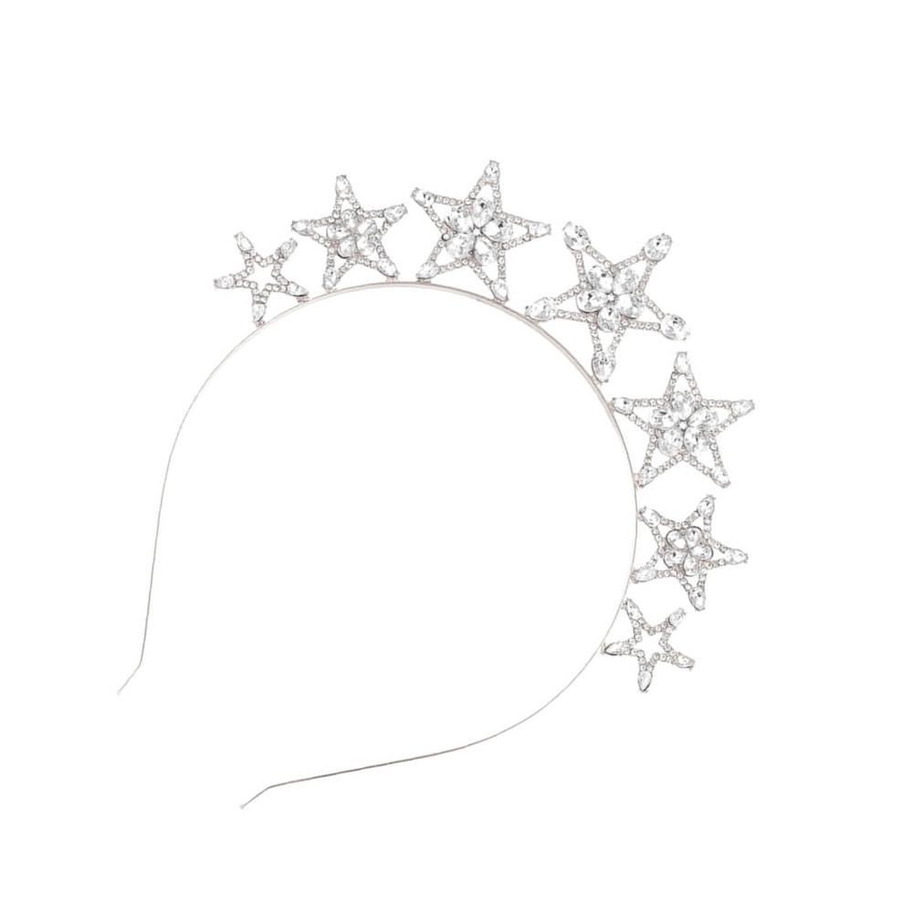 Glamouröser Stern-Haarreif mit funkelnden Strasssteinen – Ideal für Braut & Party Kristall-Stirnbänder als Foto-Requisiten