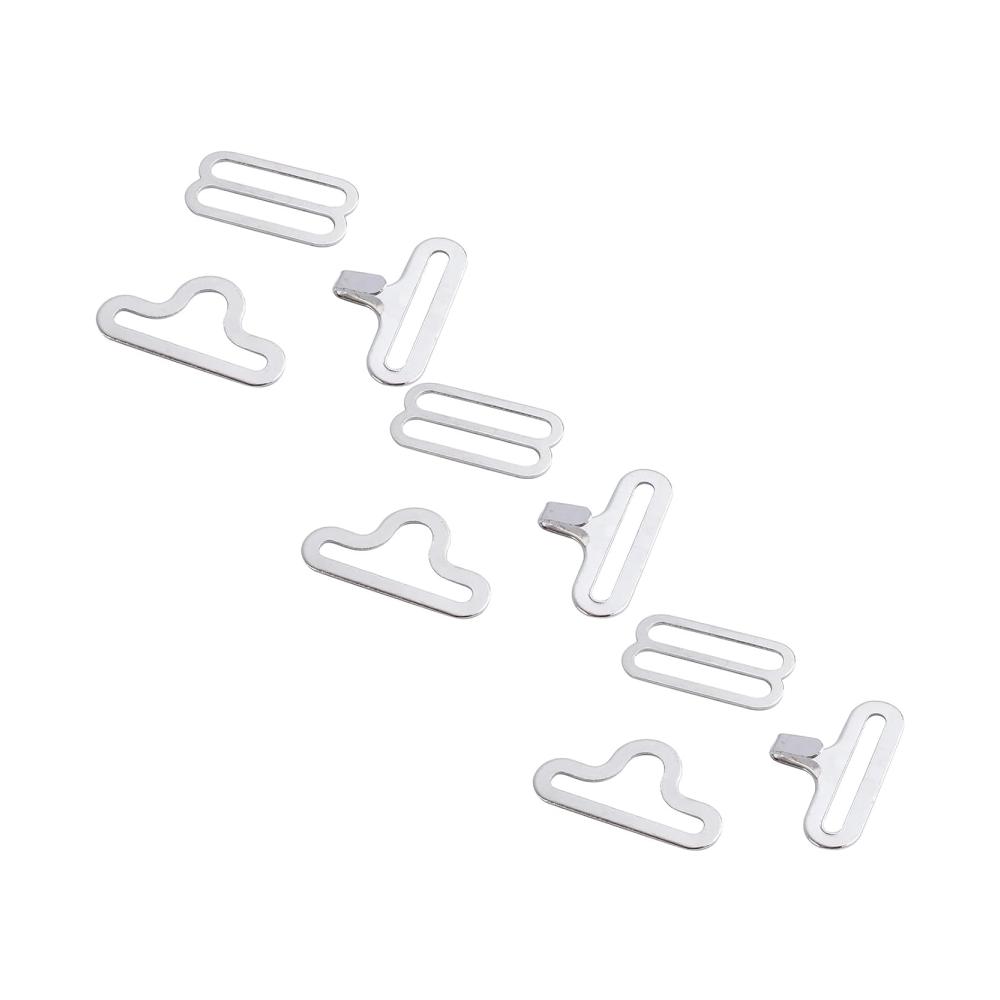 Einzigartige Fliegenhardware Verstellbare Schleife Hakenverschluss - 50 Sets Metall Überzug Clip für stilvolle Krawattenriemen