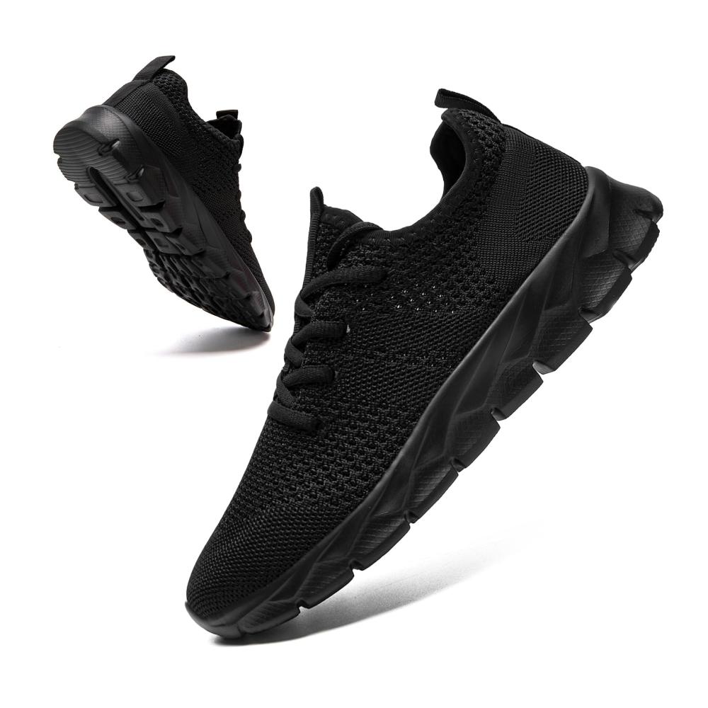 Damen Sneaker Tennisschuhe Freizeitschuhe Laufschuhe Turnschuhe Sportschuhe Gym Schuhe Outdoor Sport Bequeme Straßenlaufschuhe in Schwarz Größe 42 Schwarz