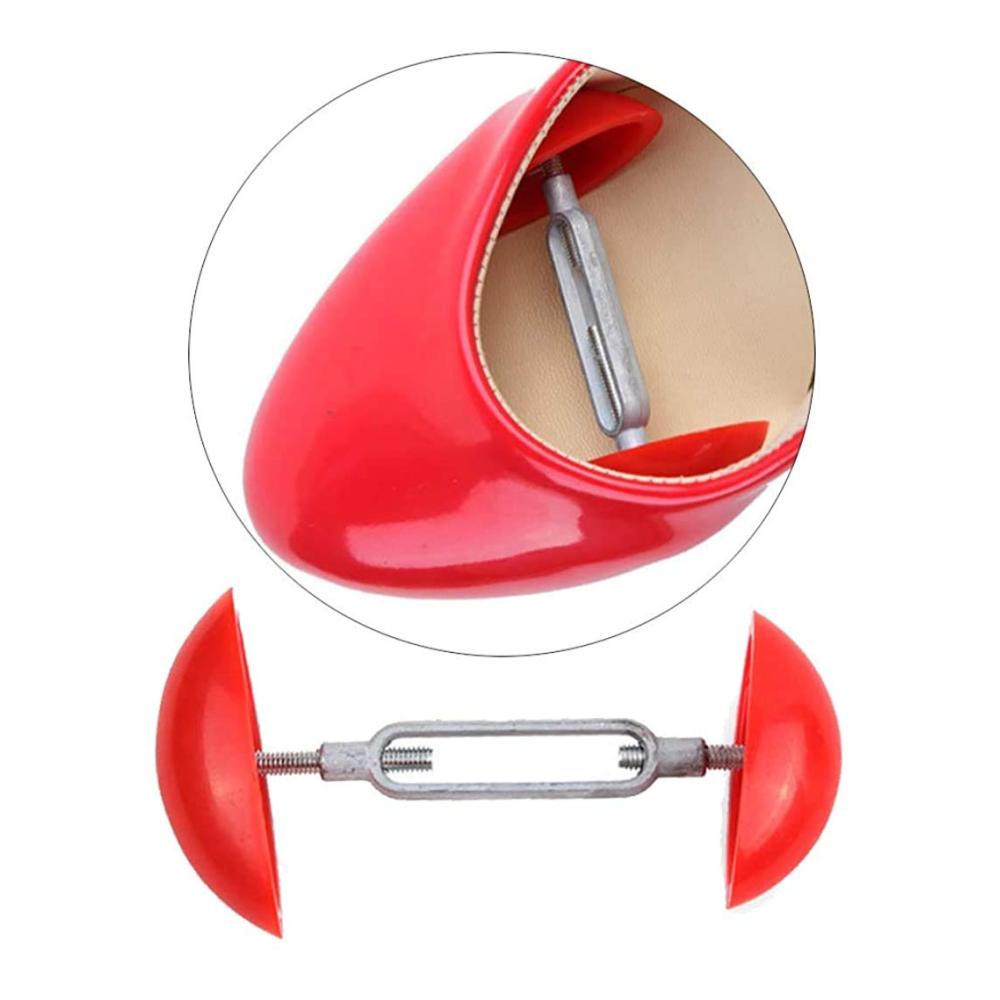 Maximale Passform und Komfort Damen Peep-Toe-Absatz Schuhspanner Set in Rot - Weitenverlängerbar und verstellbar für perfekte Pflege und Formgebung