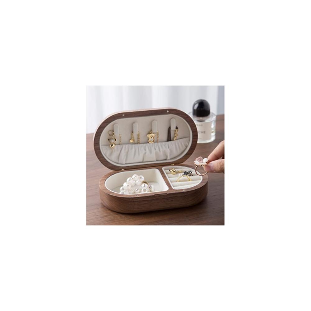 Brillant organisiert Holz-Schmuckkästchen & Organizer für Damen - Tragbares Reiseetui mit stilvoller Schmuckschatulle - Aufbewahrungsbox in A-Größe (196 x 66 x 5 cm