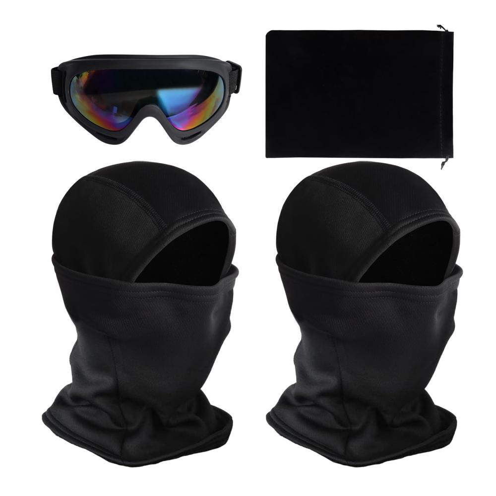 Ultimative Winterausrüstung 2 Stück Sturmhauben + 1 Skibrille! Perfekte Kombination für Outdoor-Sportarten wie Skifahren Radfahren & Motorradfahren. Sichern Sie sich jetzt