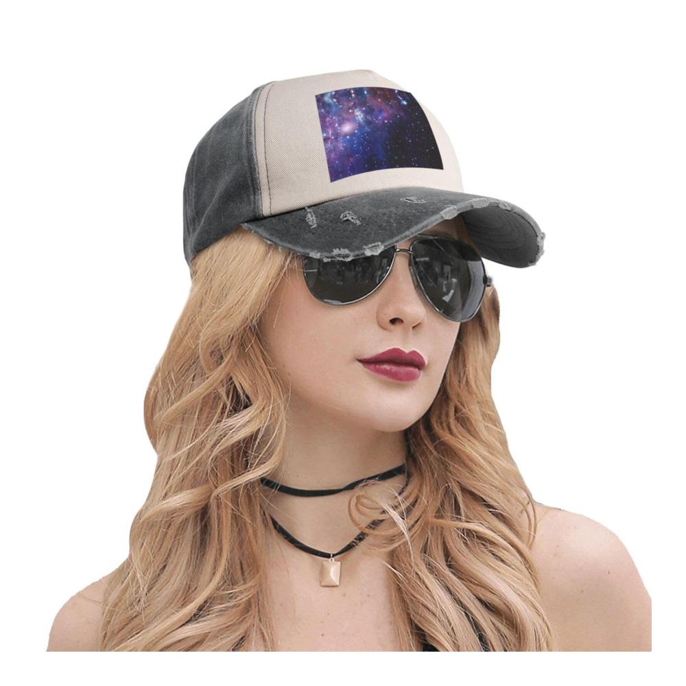 Entdecke den Weltraum Verstellbare Baseballkappe mit Galaxie-Druck - Perfekt für Damen vielseitig und stylisch für Outdoor-Abenteuer! Ideales Geschenk zum Vatertag