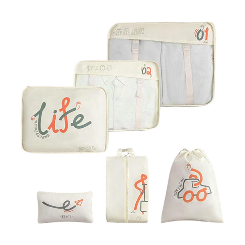 Effizientes Reisen mit Stil Kofferorganizer-Set mit 6 Packwürfeln für Unterwäsche und Kleidung | Praktische Taschen für gepflegtes Gepäckmanagement