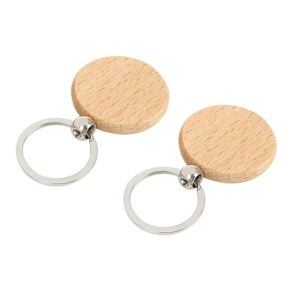 100er Pack DIY Schlüsselanhänger aus Holz in Herz- Rund- und Ellipsenform für Damen | Ideal für Schlüsselanhänger Holzringe und Skulpturen