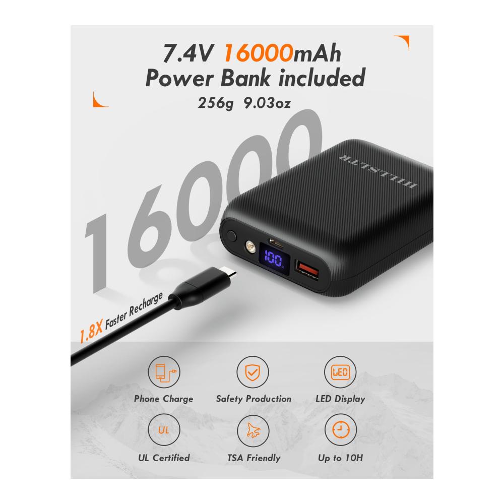 Entdecken Sie die ultimative Wärme Beheizbare Weste für Damen mit 16000 mAh Powerbank! Genießen Sie 8 Heizzonen und 3 Temperatureinstellungen für maximalen Komfort beim Skifahren und Wandern