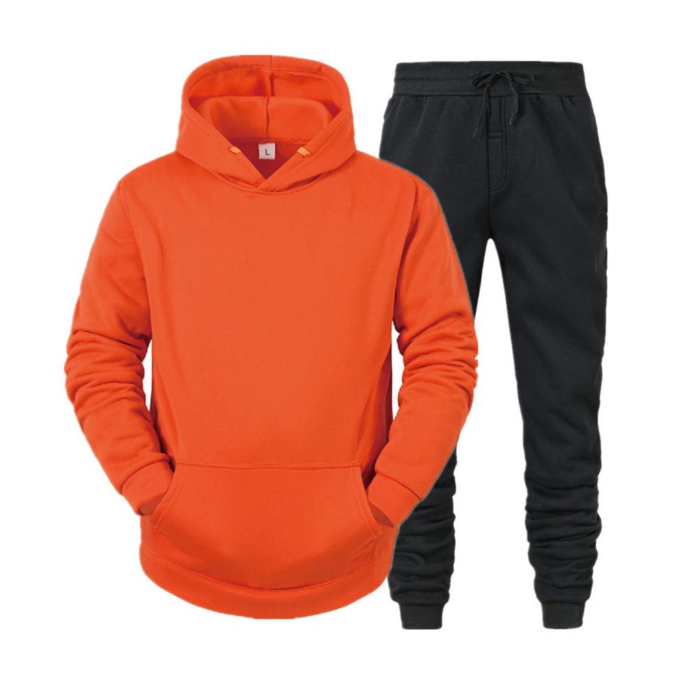 Einzigartiger zweiteiliger Herren Trainingsanzug Kapuzenpullover & Jogginghose in perfekter Farbabstimmung für Komfort und Stil | Sportanzug für Herren