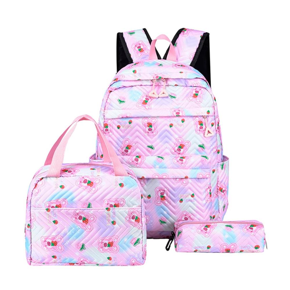 Einzigartiges 3-teiliges Set Kinder-Rucksack mit Lunchtasche und Stiftetui | Multifunktionaler Cartoon-Rucksack für Schüler – Ideal für Grund- und Mittelschüler! Niedlich und praktisch