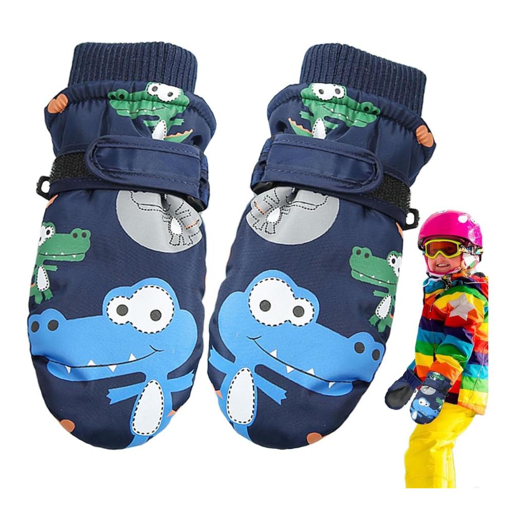 Wasserdichte Winter-Schneehandschuhe für Kinder Mit Dinosauriermuster für ultimativen Spaß beim Skifahren und Radfahren! Winddicht und Tarnmuster für Abenteuer