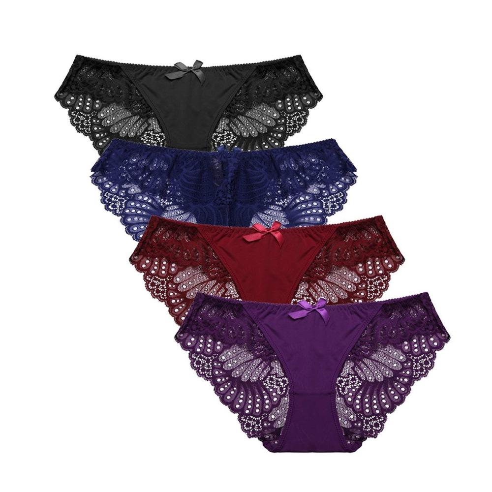 Exquisite Panties & Hipsters Verführerische Spitze tiefe Taille nahtlose Dehnung für Damen – Unwiderstehliches Multipack