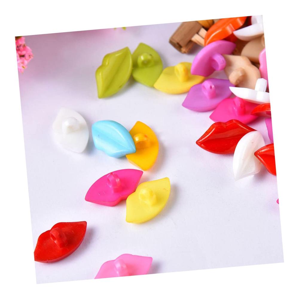 Entdecken Sie die Vielfalt der Click-Buttons 100er Packung mit Sicherheitsaugen farbigen Lippenformen und mehr für DIY Nähen Scrapbooking und Schmuckgestaltung