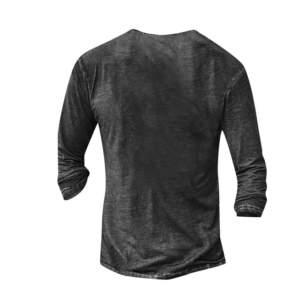 Entdecke zeitlose Eleganz Herren Henley T-Shirt mit Langarm und Knöpfen. Stylisches Slim Fit Design aus hochwertiger Baumwolle für Vintage-Flair. Perfekt für Streetwear und Freizeit