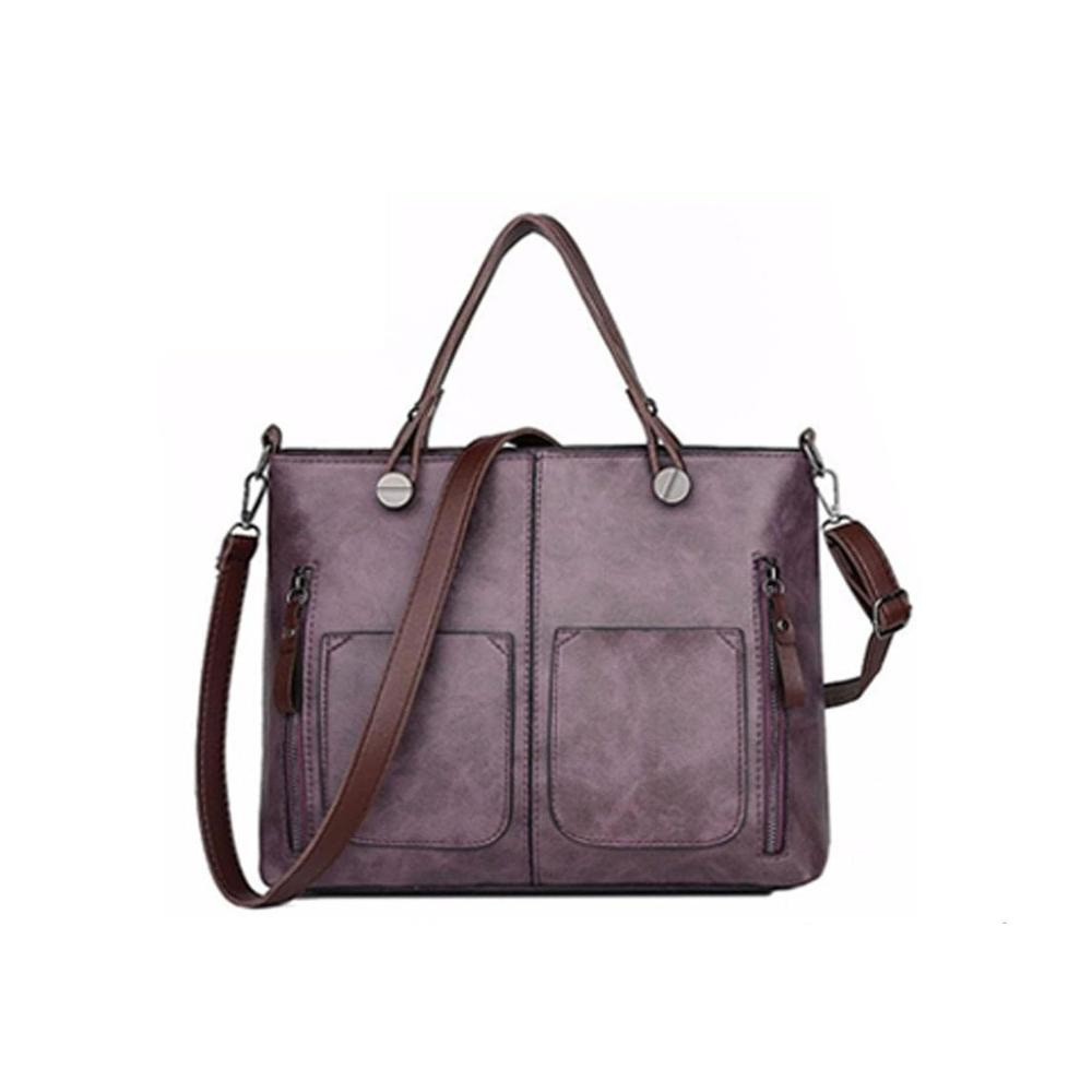 Entdecke den zeitlosen Stil Damen-Umhängetasche aus Vintage-Leder geräumig & praktisch. Perfekt organisiert mit mehreren Taschen. Dein Must-Have für stilvolle Damen