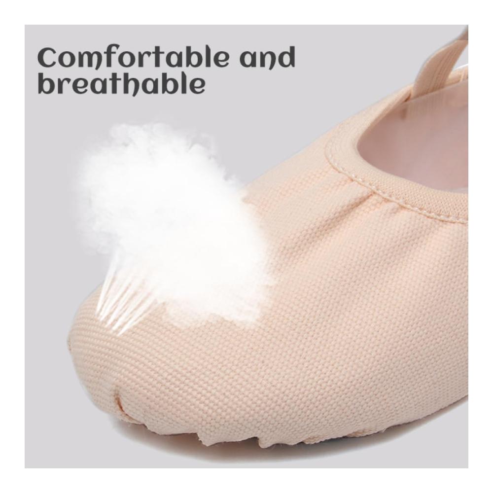 Hochwertige geteilte Ledersohle Tanzschuhe für professionelles Balletttraining. Weiche Sohle optimale Flexibilität. Perfekt für Erwachsene und Kinder