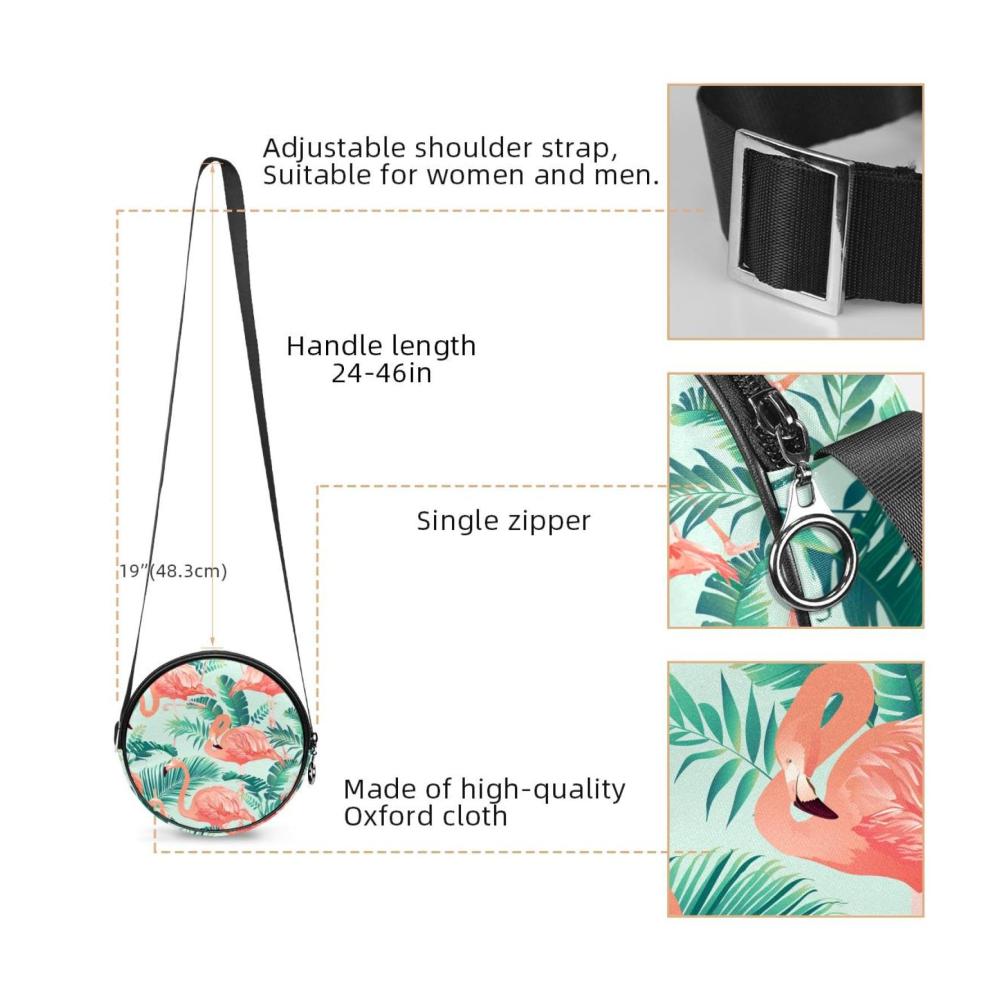 Entdecke den wilden Stil Tier-Tiger Umhängetasche für Damen – Einzigartige Runde Messenger Bag für Damen und Mädchen