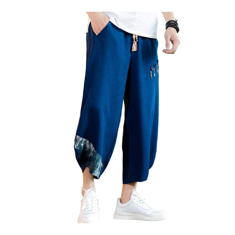 Erfrischendes Design Herren-Cropped Pants - Vielseitige Hosen mit weitem Bein für stilvolle Eleganz und Komfort. Entdecken Sie den neuen Look! 🌟