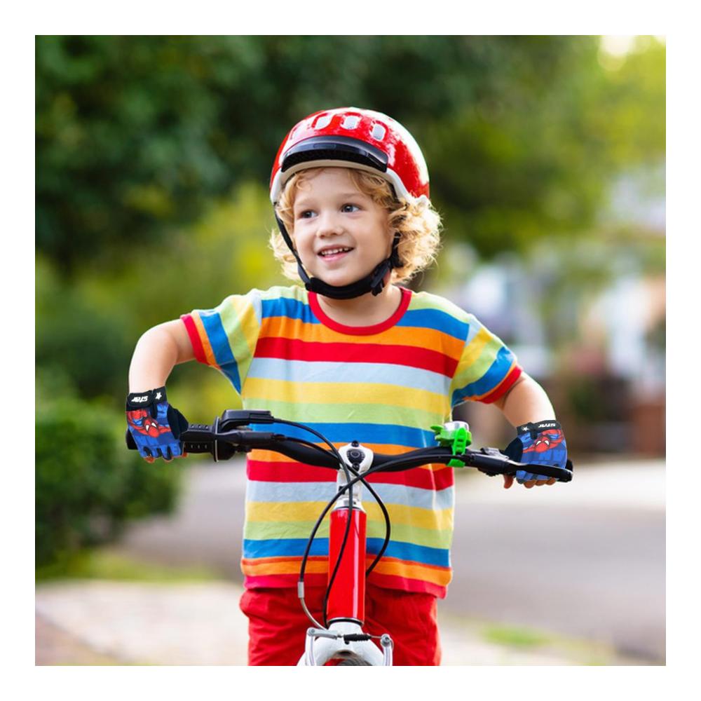 Fingerlose Kinder Fahrrad- und Kletterhandschuhe – Perfekter Griff und Schutz für Abenteuer! Robuste Spider BMX Radhandschuhe für Jungen 6-10 Jahre. Entdecke den Komfort