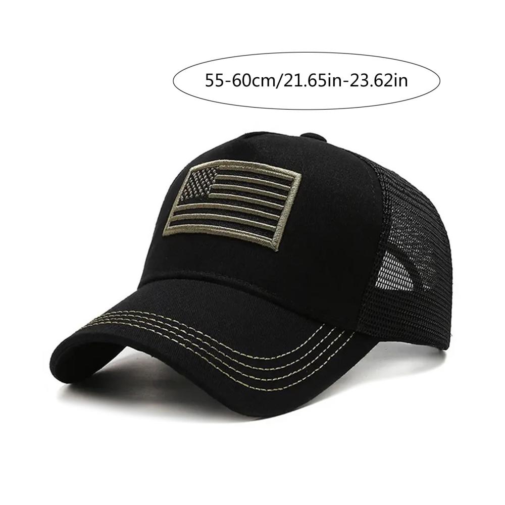 Auffällige Baseball Caps mit US-Flaggenaufklebern - Perfekte Kopfbedeckung für Outdoor-Sportler und Modebewusste Damen und Herren