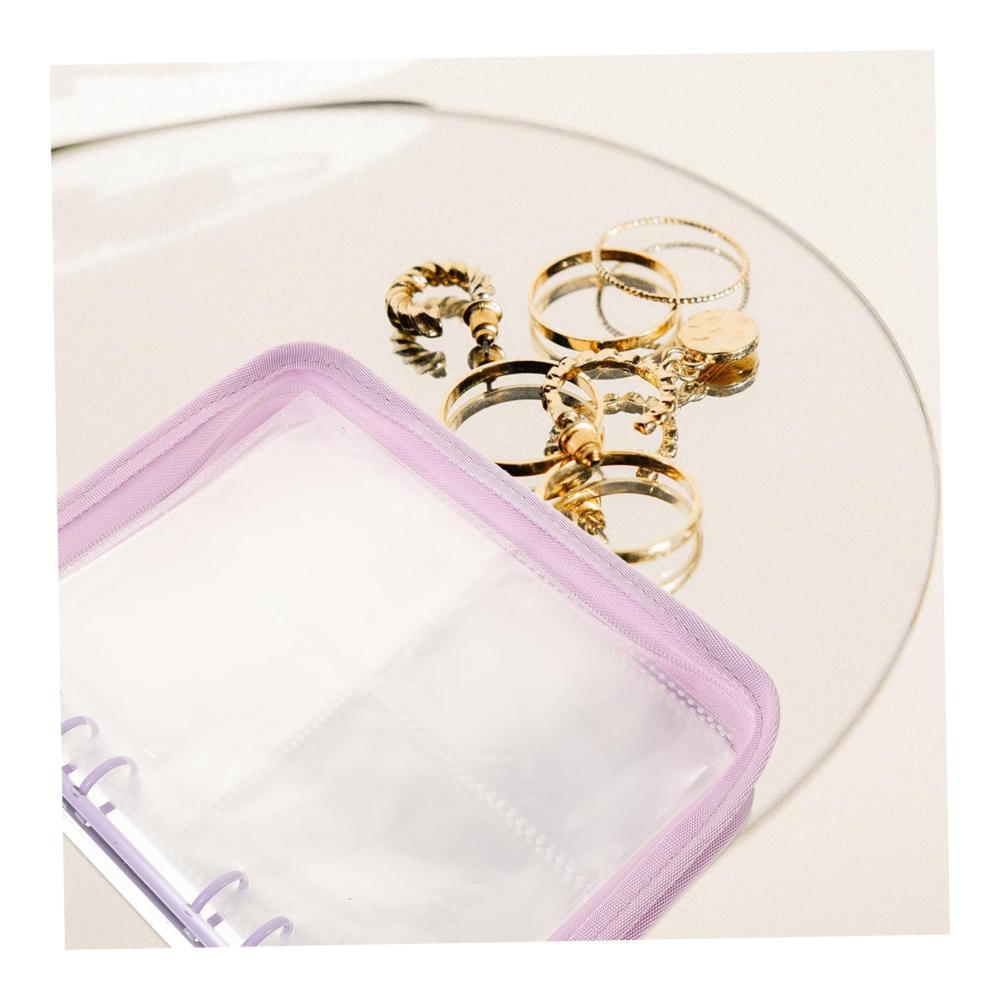 Attraktiver Schmuckbeutel Praktischer Organizer für Reiseschmuck. Aufbewahrungstasche für Ringe Ohrringe & mehr. Stilvolles Schmuckalbum aus PP-Material. Perfekt für unterwegs