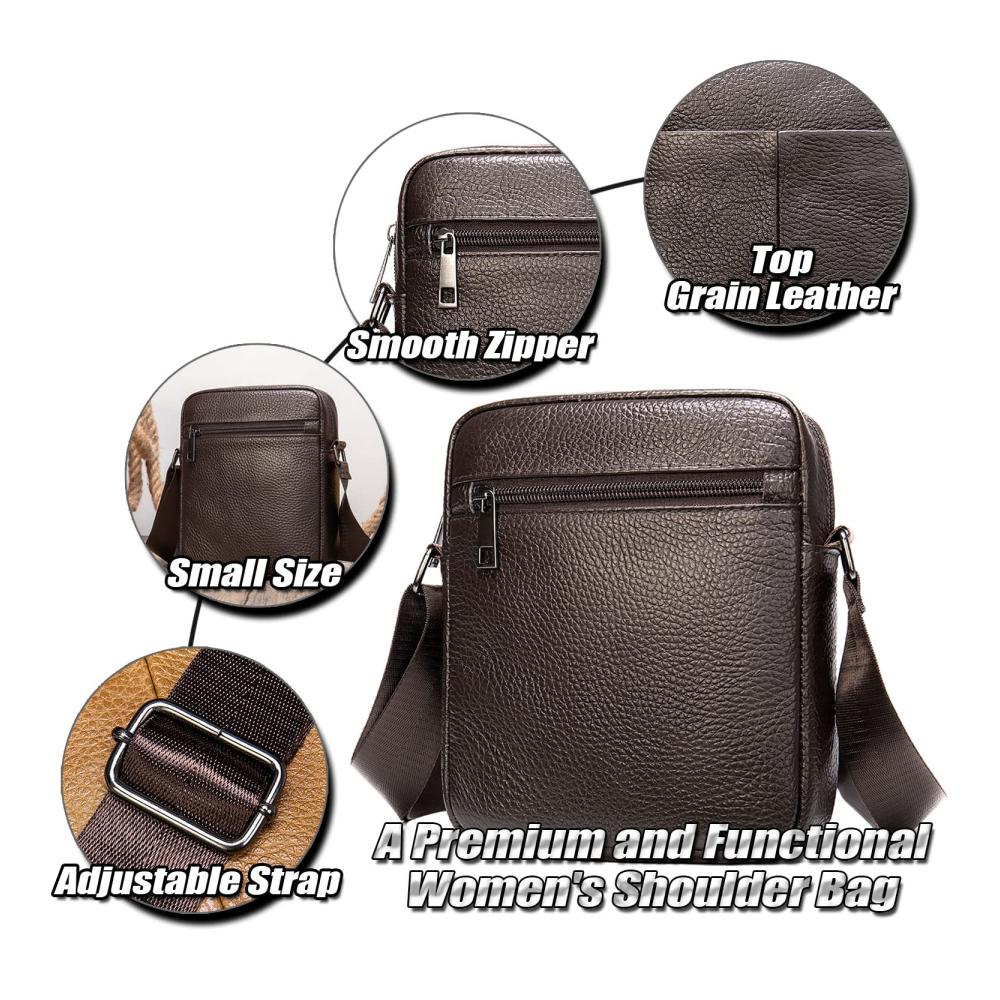 Luxuriöse Schultertasche aus Narbenleder für Herren | Exklusive Business- & Handy-Tasche | Stilvolle Messenger-Tasche | Hochwertige Herrentasche