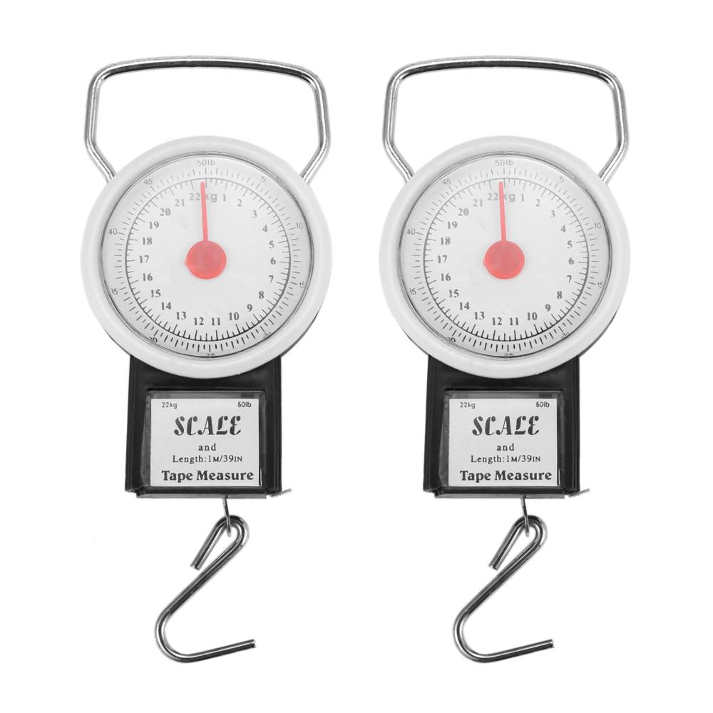 Digitale Gepäckwaage 2er Pack Tragbar Haken zum Aufhängen Kofferwaage 22 kg 50 lb Gepäckwaagen für Reisen und Urlaub