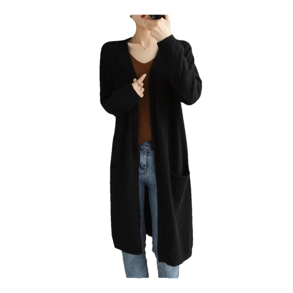 Einzigartiger Damen Pullover Stilvoller V-Ausschnitt Strickcardigan für Herbst und Winter