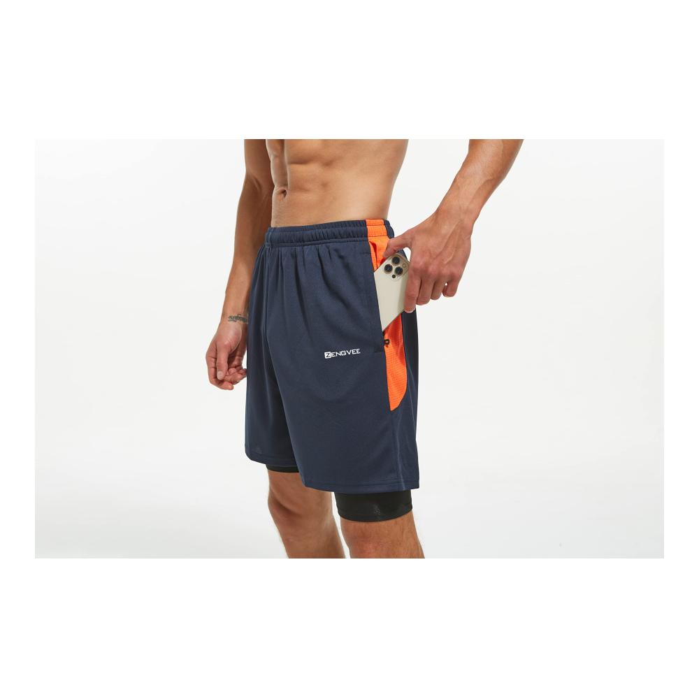 Entdecken Sie Vielseitigkeit 2er Pack atmungsaktiver Herrenshorts für Outdoor und Fitness schnell trocknend und komfortabel. Perfekt für jeden Sport