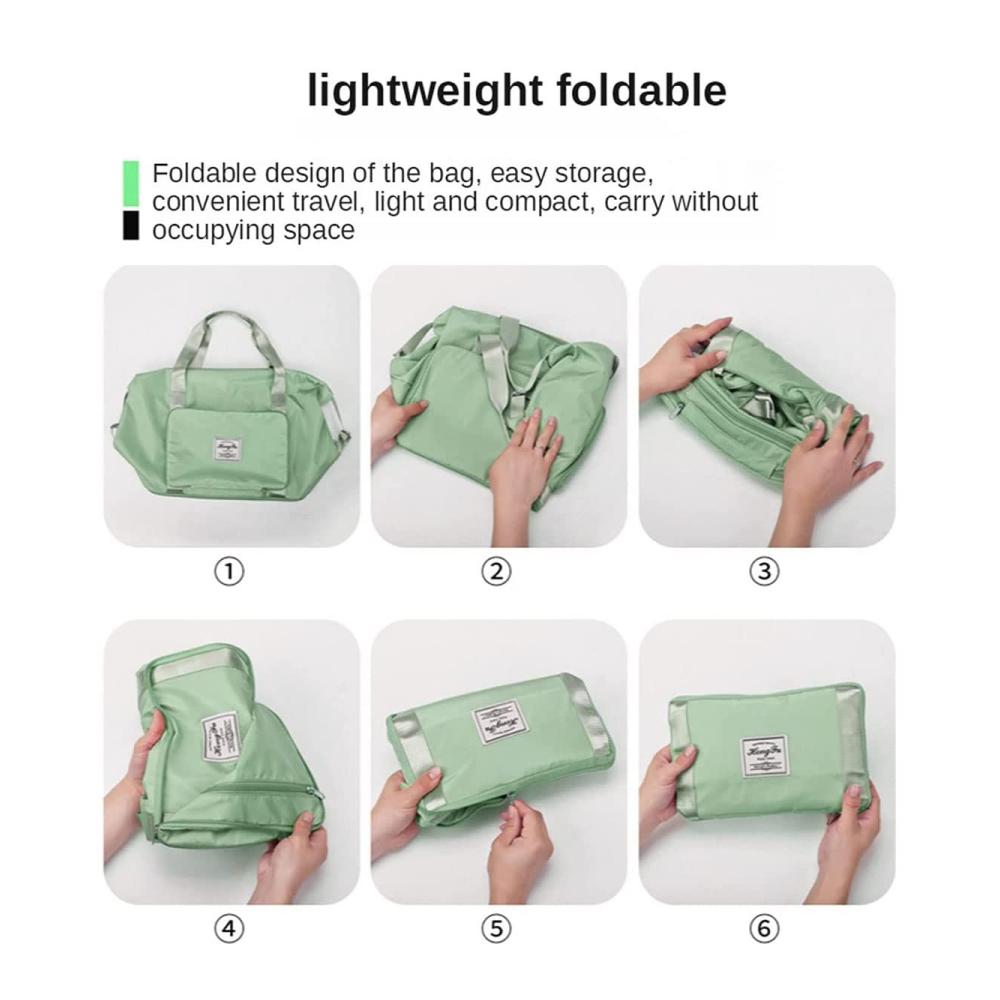 Leichte Reisetasche mit Doppelschicht-Design und Nass-Trocken-Trennung | Ideal für Fitnessstudio und Urlaub | Noir 1 PCS