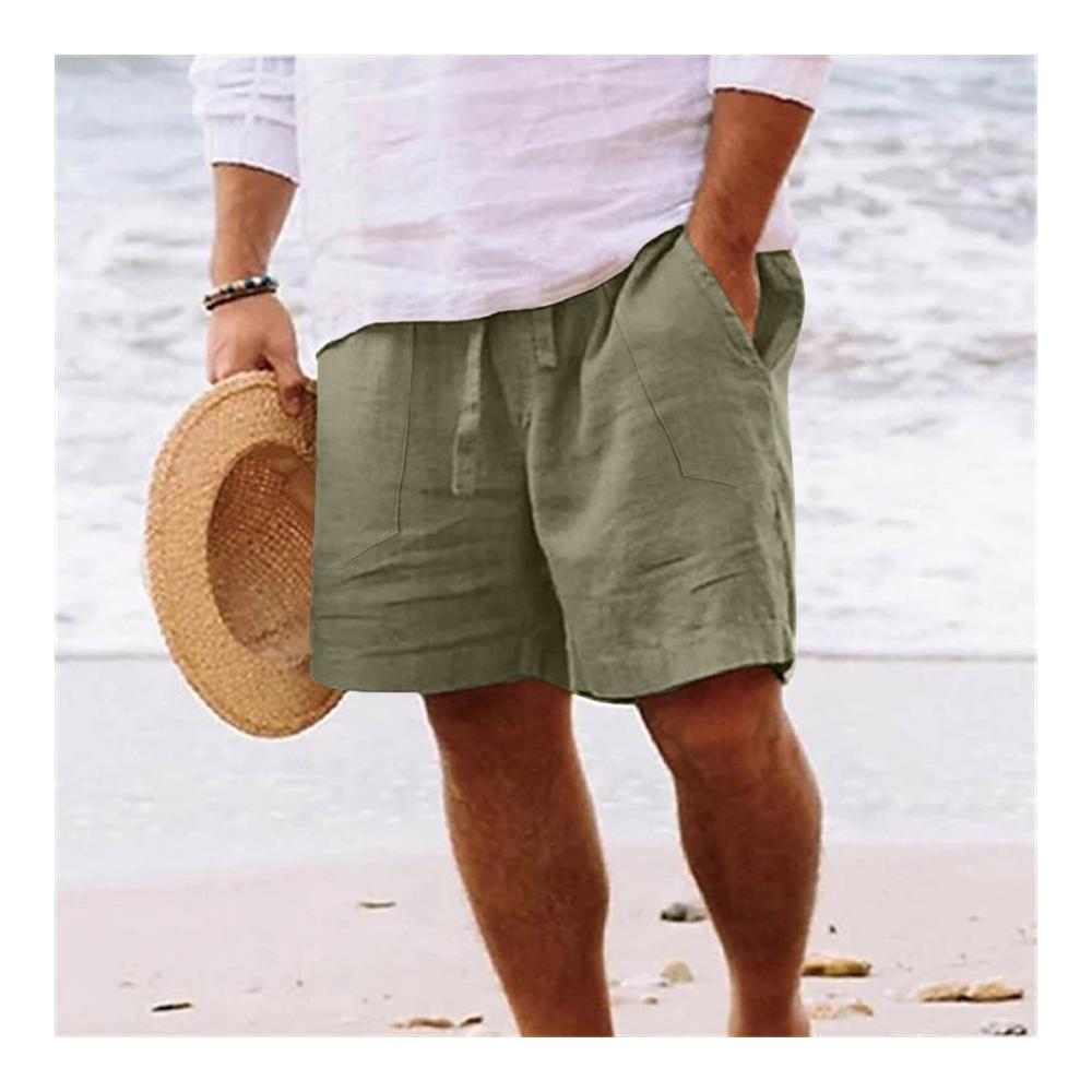 Herrenshorts Kurz Atmungsaktive Baumwolle Leichte Kurze Wanderhose Handwerkershorts Cargohose Laufshorts für Urlaub Strand Arbeit Alltag Freizeit