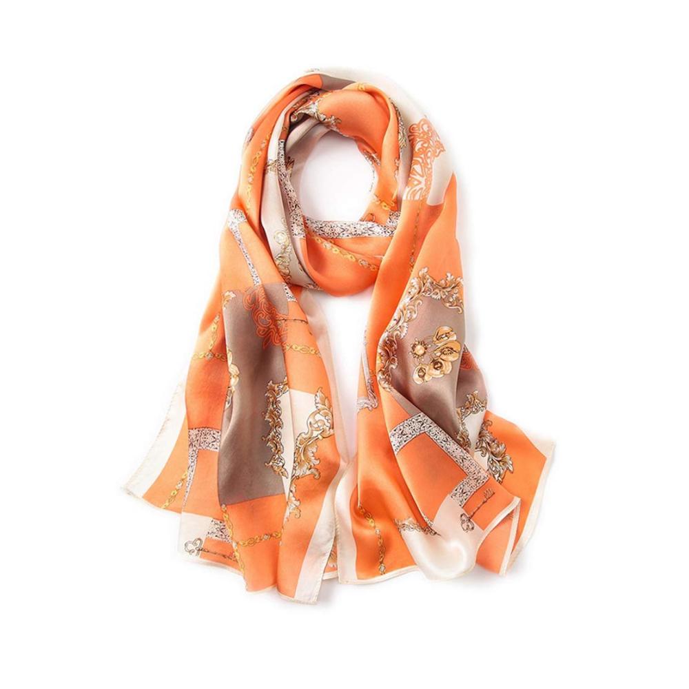 Entdecke den Luxus Seiden-Schals für Damen - Hochwertig Kuschelweich & Elegant. Anti-Allergie Floral gemustert. Perfekt für Wandern & mehr! Maße 170cm x 53cm. Gönn dir stilvolle Schals