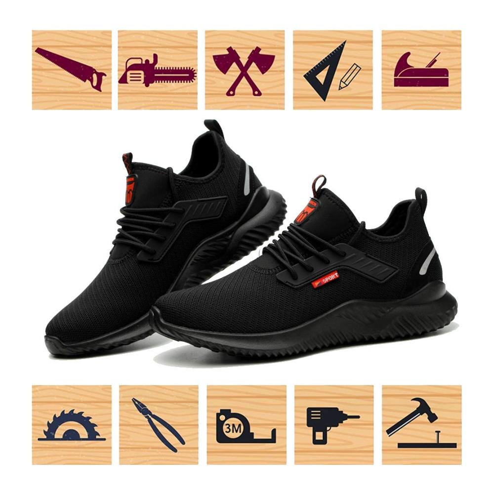 Ultimativer Komfort und Sicherheit Leichte Stahlkappe Sneaker für Damen und Herren atmungsaktiv und sportlich. Größe 35-46. Holen Sie sich Ihre BESKEE Sneaker jetzt