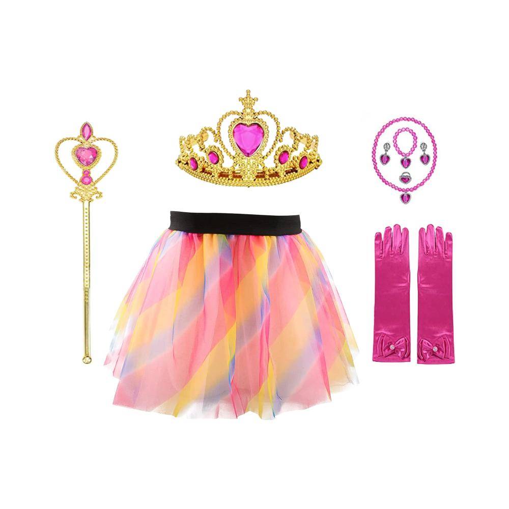 Entzückendes Prinzessinnen-Anziehspielzeug Set mit Röcken Kronen & Accessoires für Mädchen | Perfekt für fantasievolles Spielen