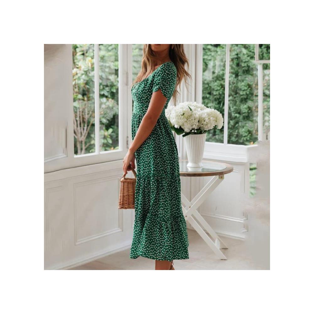 Entzückende Vintage-Druck Röcke Zeitlos elegant und verspielt! Holen Sie sich den perfekten Look für jeden Anlass. (Farbe Grün Größe S