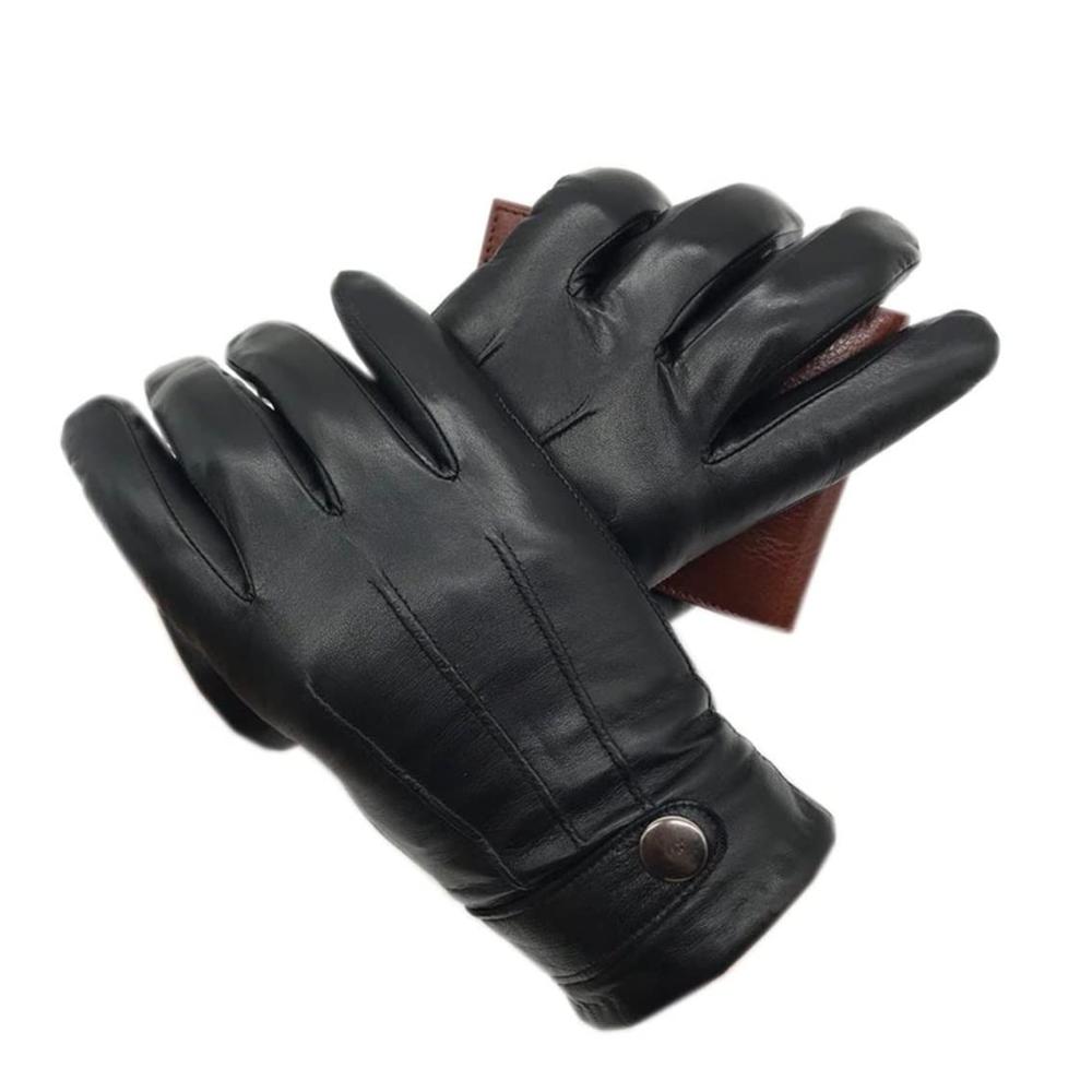 Hochwertige Herren Lederhandschuhe Stilvoll warm und kältebeständig für Winterfahrten und Arbeit. Das perfekte Geschenk für Männer