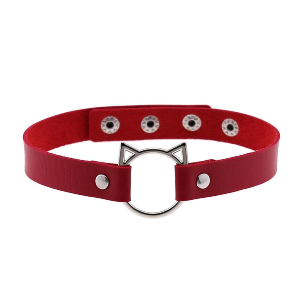 Einzigartiges Schwarzes Leder Kropfbänder Set Stilvolle Halsbänder für Damen und Mädchen - Hübscher Schmuck und niedliche Accessoires