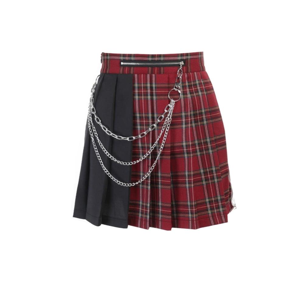 Entzückender japanischer Kawaii Faltenrock Kariert Retro-Mini hohe Taille! Perfekt für den College-Stil Harajuku-Liebhaber und E-Sport-Enthusiasten. Ein Muss für weibliche Streetwear