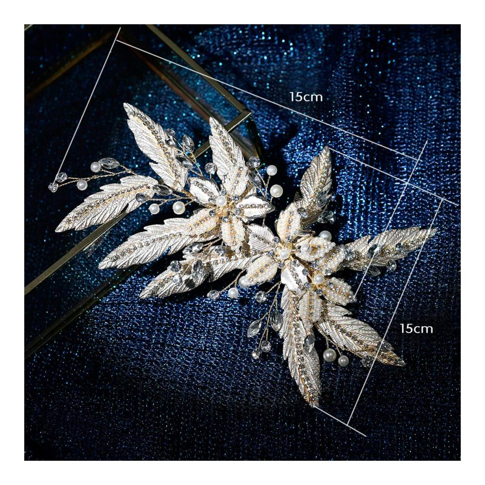 Elegante Haarkämme für die perfekte Hochzeitsfrisur - Kristall Strass & Simulierte Perlen - Damen Brautschmuck