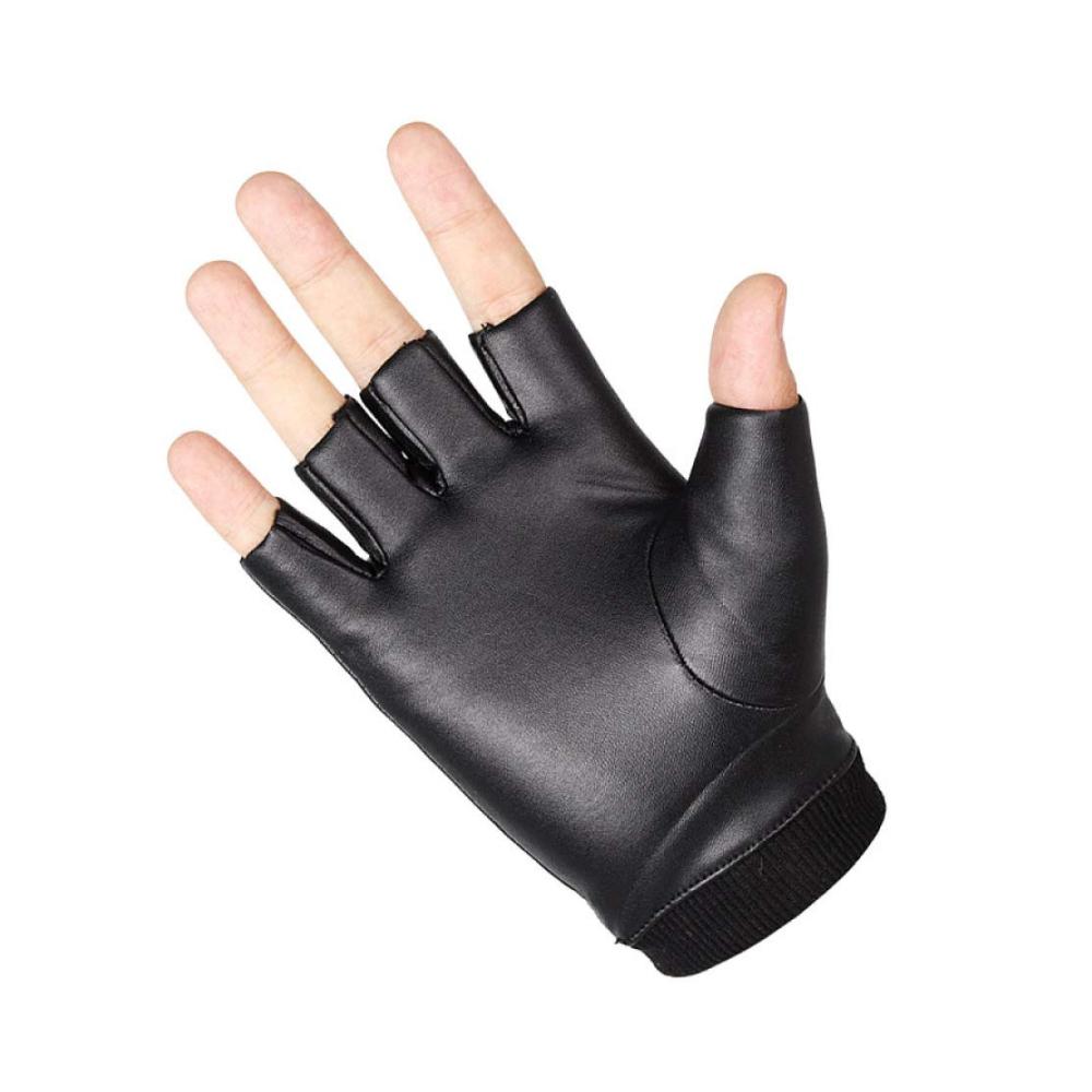 Ultimativer Komfort im Winter Hochwertige Halbfinger Fahrradhandschuhe mit elastischem Pu-Leder und Plüschfutter. Warm wasserdicht und ideal für Sport und Fitness
