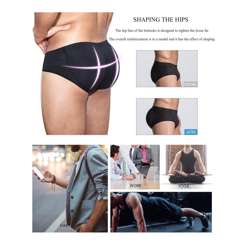 Retroshorts für Männer Booty-Lifting Unterwäsche mit Push-Up-Effekt und Hüftpolsterung - Sexy Trunks für einen gestrafften Po