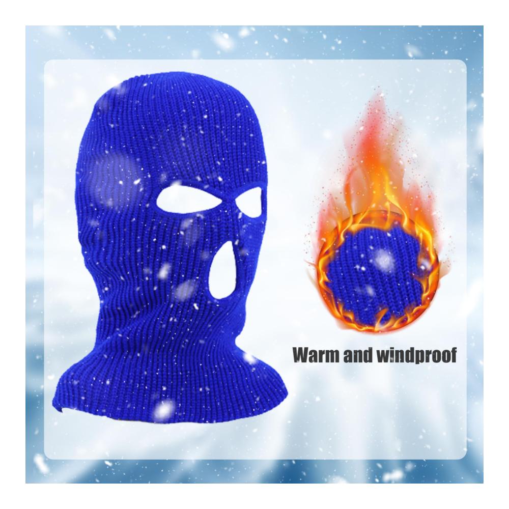 Behagliche Sturmhauben 2er Set Strickhandschuhe & warme Skimaske in Blau für ultimativen Winterschutz! Perfekte Accessoires für Ski & Outdoor-Spaß